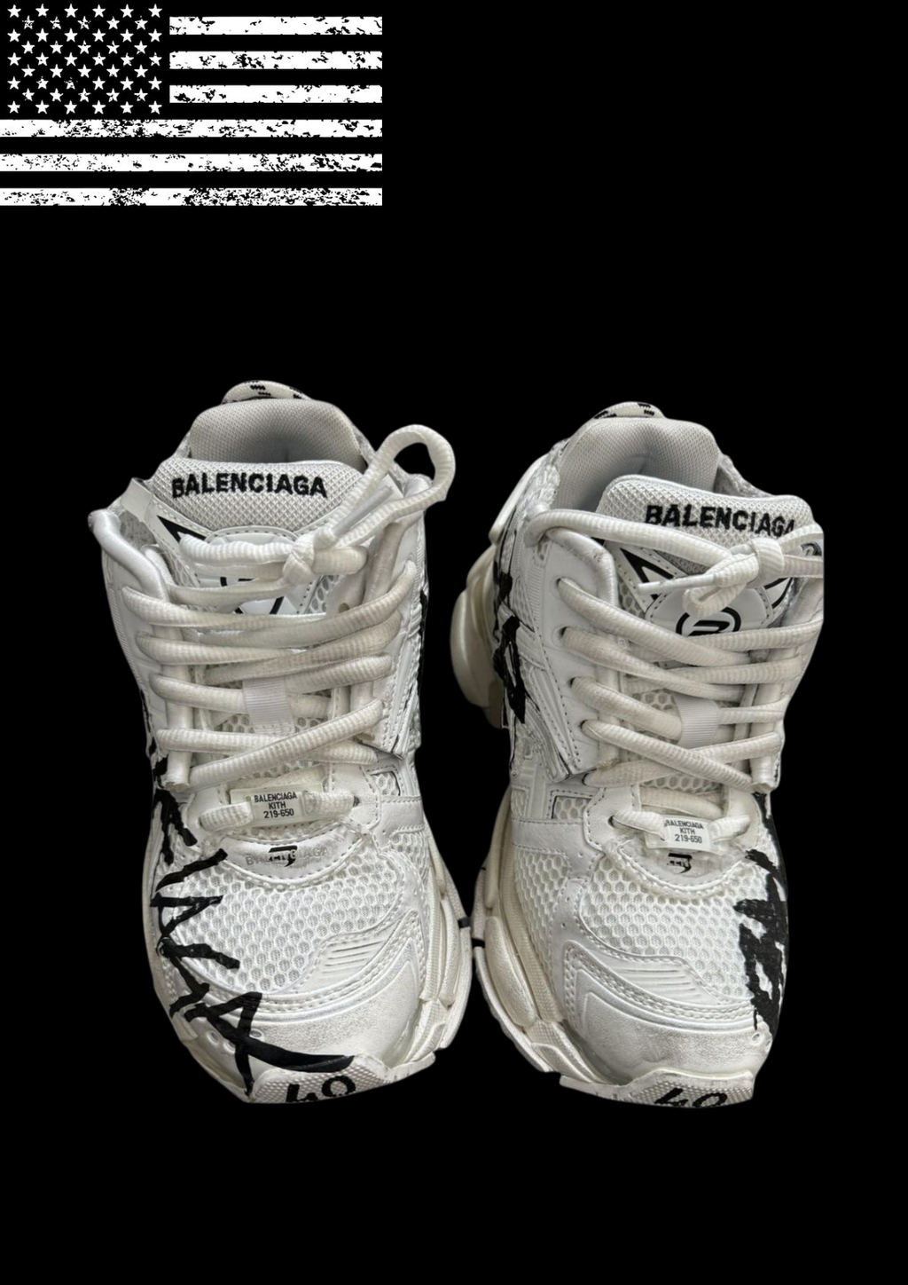 'BALENC!AGA' WHITE GRAFITTI TRACKS 𖦏