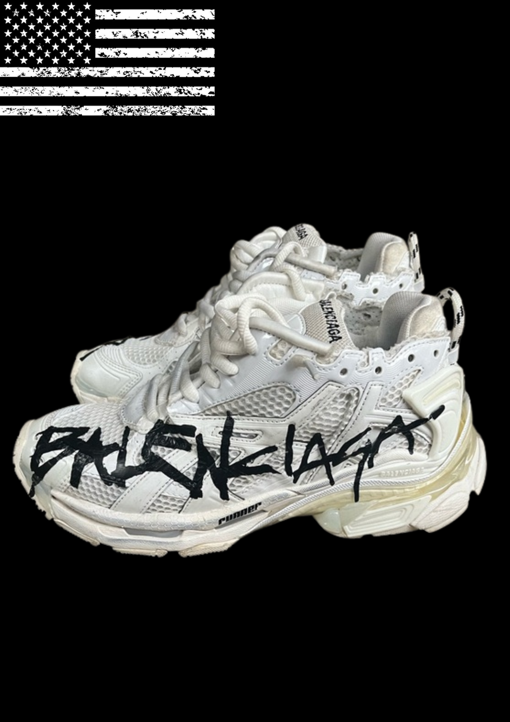 'BALENC!AGA' WHITE GRAFITTI TRACKS 𖦏