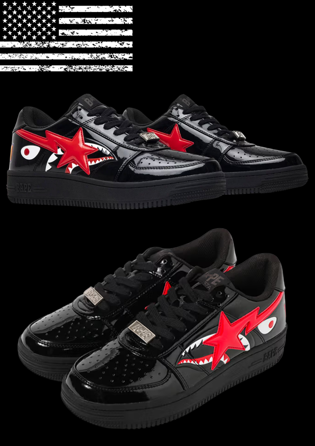 'BAPE' SHARKSTA SNEAKERS 𖦏