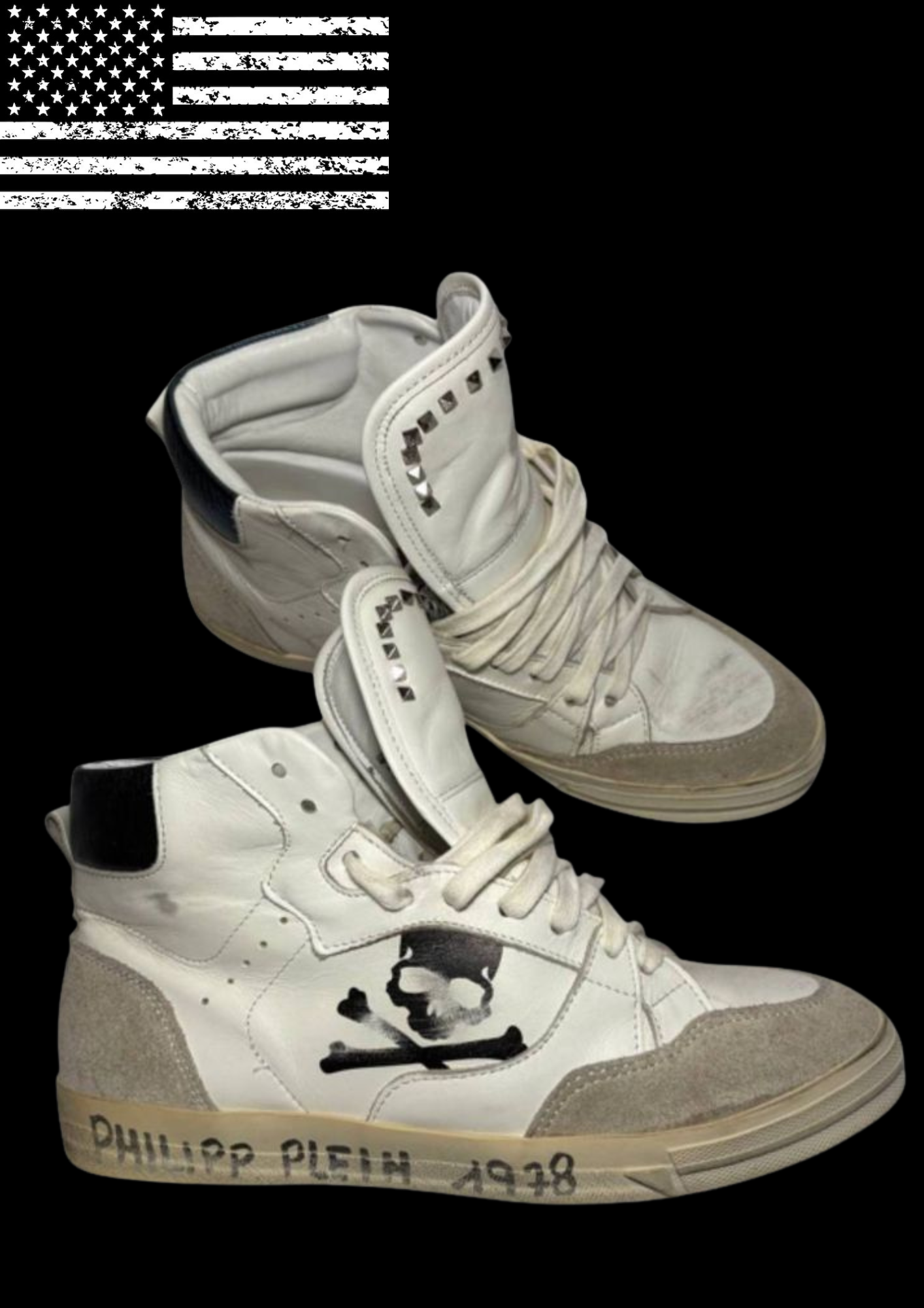 'PH!LLIP PLE!N 1978' SKULL SNEAKERS 𖦏