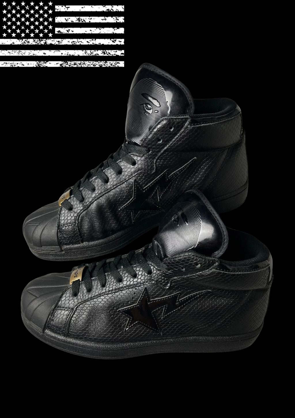 'BAPE' SNAKESKIN SNEAKERS 𖦏