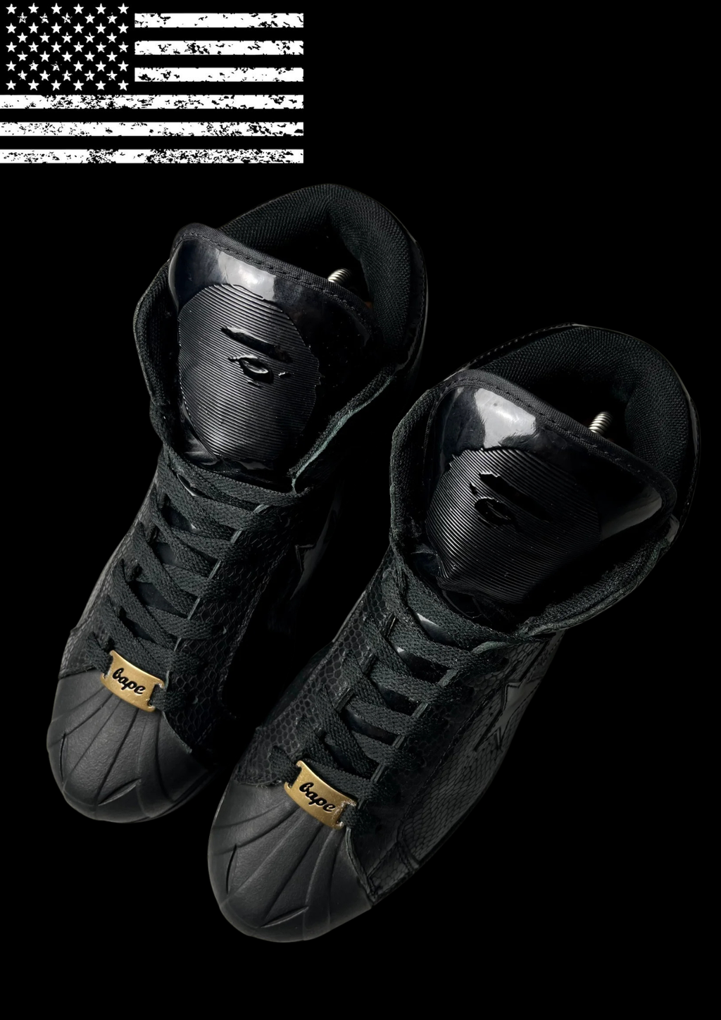 'BAPE' SNAKESKIN SNEAKERS 𖦏