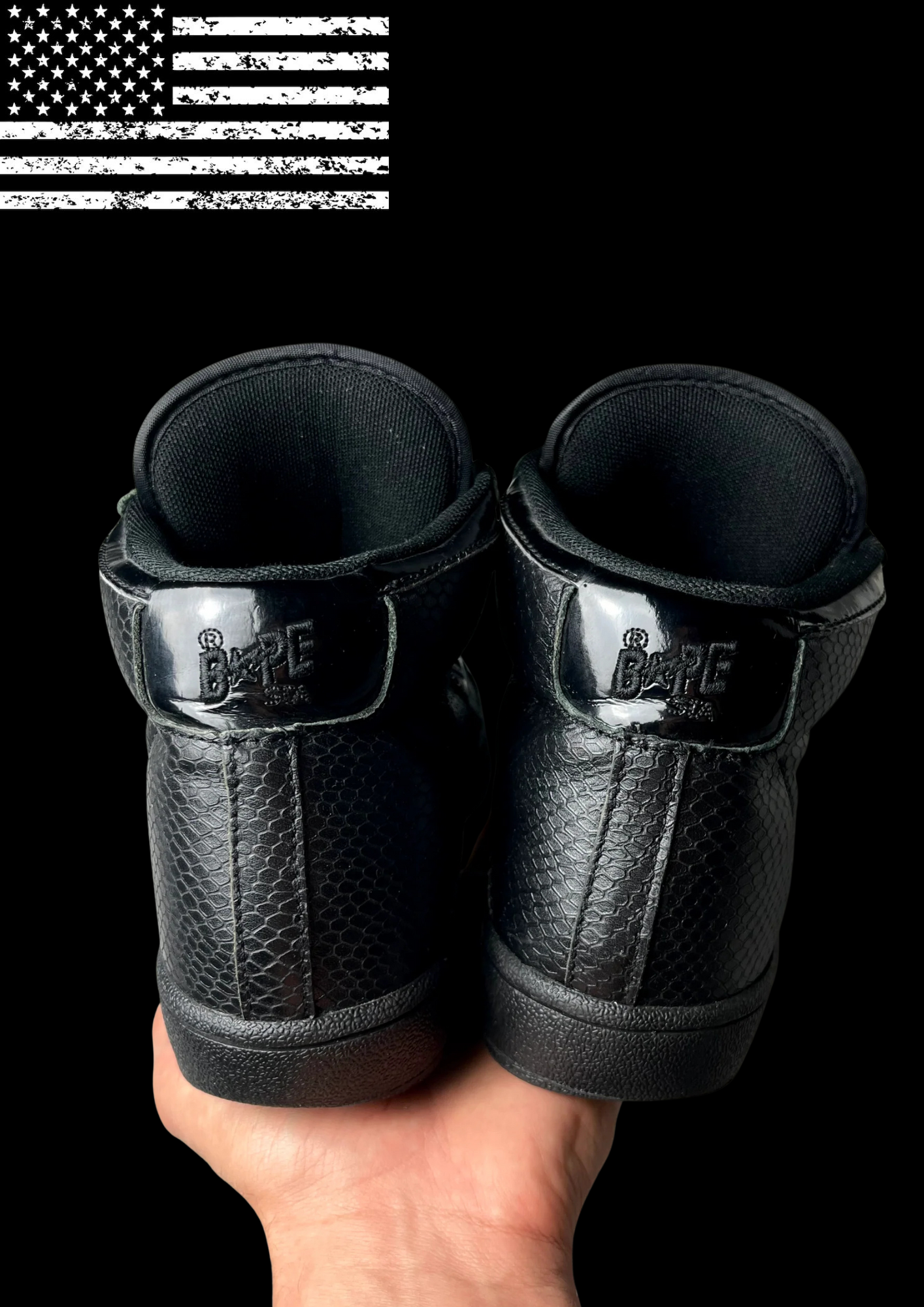 'BAPE' SNAKESKIN SNEAKERS 𖦏